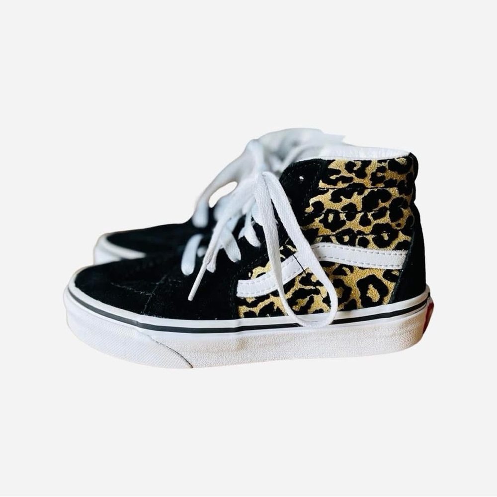 Vans Juniors Sk8 HI Flocked Leopard High Tops